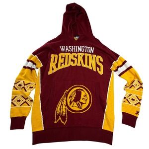 VTG Washington Redskins NFL Team Apparel Knit Hoodie Sweater Mens Medium